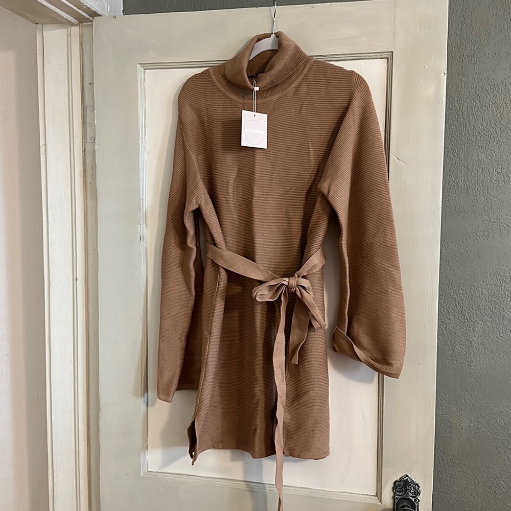 Kittenish Oversized Sweater Dress
